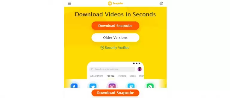 Download youtube with Snaptube 